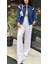 Kadın Mavi Jean Twst Model Tasarım Poplin Gömlek 2