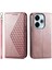 Xiaomi Poco M6 Pro 4g Için Flip Case El Kayışı Standı Günlük Kullanım Eşkenar Dörtgen (Yurt Dışından) 5