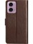 Motorola Moto G24 Kart Tutucu Pu Deri Bilek Kayışı Kapatma Için Filp Durumda (Yurt Dışından) 4