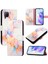 Huawei P40 Lite 4g Için Kickstand Mermer Desen Pu Deri Cüzdan (Yurt Dışından) 5