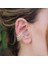 Ear Cuff Zirkon Taşlı Gold Kaplama Gümüş Kıkırdak Küpe 5