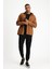Uzun Kol Oversize Desenli Shacket Pamuk Gömlek / Mont 3