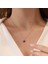 Mini Yıldız Siyah Zirkon Taşlı Rose Gold Kaplama Gümüş Kolye 3