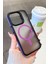 Apple iPhone 14 Pro Uyumlu Kablosuz Şarj Destekli Antişok Korumalı Mat Siyah Buzlu Yüzeyli Sert Kılıf 2