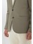 Slim Fit Dar Kesim Mono Yaka Fermuarlı Cepli Takım Elbise Ceketi 5