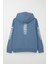 Erkek Çocuk Sweatshirt Kapüşonlu Kanguru Cepli 9-16 Yaş, Indigo 2