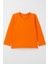 Kız Bebek Uzun Kollu Tişört Basic 9 Ay-3 Yaş, Turuncu 1