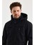 Siyah Erkek %100 Su Geçirmez Içi Polarlı Iç Çepli Çıkartılabilir Kapüşonlu Softshell Mont&kaban 4