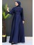 Ceylin Tesettür Elbise Lacivert 4