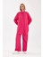 Fuşya Oversize Viskon Takım 3