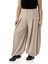 Büyük Beden Şalvar Kesim Beli Arkadan ve Paçası Lastikli Derin Plikaşe Detaylı Bej Rengi Pantolon 5