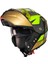 966 WX92 Çene Açılır Mat Siyah-Neon-Gold Kask 2