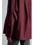 Pile Detaylı Oversıze Gömlek Bordo 5