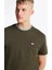 Erkek Badge Crew T-Shirt - Yeşil 4