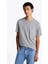 Erkek Yuvarlak Yaka Heather T-Shirt - Gri 1