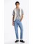 Erkek Yuvarlak Yaka Heather T-Shirt - Gri 2