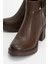 Rashe Kahverengi Tokalı Kadın Kalın Topuklu Bot 3