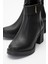 Rashe Siyah Tokalı Kadın Kalın Topuklu Bot 3