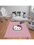 Kaymaz Tabanlı Yıkanabilir Hello Kitty Desenli Çocuk Halısı Dot Taban Halı 1