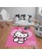 Kaymaz Tabanlı Yıkanabilir Hello Kitty Desenli Çocuk Halısı Dot Taban Halı 1
