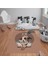 Kaymaz Tabanlı Yıkanabilir Coffee Köpek Desenli Çocuk Halısı Dot Taban Halı 2