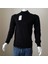 Erkek Slim Fit Siyah Dar Kesim Yarım Balıkçı Yaka Tüylenmeyen Anti-Pilling Yumuşak Dokulu Triko Kazak 6