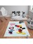 Kaymaz Tabanlı Yıkanabilir Mickey Mouse Desenli Çocuk Halısı Dot Taban Halı 2
