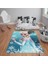 Kaymaz Tabanlı Yıkanabilir Elsa Frozen Desenli Çocuk Halısı Dot Taban Halı 1