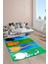 Kaymaz Taban Makinada Yıkanabilir Kediler Desenli Çocuk Halısı 1
