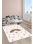 Kaymaz Taban Yıkanabilir Bulut Kalp Desenli Çocuk Halısı 1