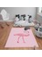Kaymaz Tabanlı Yıkanabilir Flamingo Desenli Çocuk Halısı Dot Taban Halı 1
