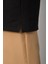 Kadın Siyah Bisiklet Yaka Yırtmaç Detaylı Balon Kol 2 İplik Sweatshirt 3