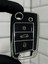 Seat Leon Ateca Tarraco Arona Ibiza Toledo Sustalı Anahtar Kılıfı Siyah Gümüş 3