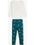 Ayıcık Desenli Uzun Kollu Pamuklu Pijama Takımı 2