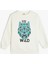 Kurt Baskılı Bisiklet Yaka Uzun Kollu Sweatshirt 1