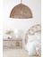 Rattan, Bambu, Hasır Sarkıt Avize Metal Zincirli Eskitme Tesisatlı 40 cm 5