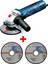 Profesyonel Avuç Taşlama Makinası Gws 7-115 Spiral + 2 Adet 115MM X2.5mm Düz Metal Kesme Diski 1