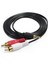 3.5mm Çift 2rca Jak Kablosu 1.5m Stereo Splitter Aux Profesyonel Av Kablosu DVD Tv CD Ses Ampli Cabble 1