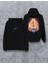 Lionel Messi Baskılı Çift Taraflı Kapşonlu Unisex Siyah Sweatshirt Hoodie 1