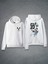 Lionel Messi Baskılı Çift Taraflı Kapşonlu Unisex Beyaz Sweatshirt Hoodie 1