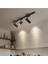 LED Siyah Kasa Günışığı 30W 3 Adet 360 Dönen Ray Spot Lamba 1 Metre Raylı Armatür 1