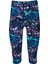 Koyu Lacivert Spray Colors Kız Çocuk Yazlık Desenli Diz Altı Tayt Kapri 1