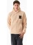 H Harf Nakışlı Kapüşonlu Kanguru Cepli Peluş Sweatshirt 1