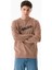 Yazı Nakışlı Bisiklet Yaka Sweatshirt 1