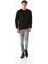 Kabartma Desenli Bisiklet Yaka Sweatshirt 2