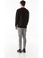 Kabartma Desenli Bisiklet Yaka Sweatshirt 4