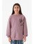 3 Iplik Kalp ve Yazı Baskılı Kız Çocuk Sweatshirt 2