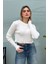 Kadın Fitilli Crop Kazak 6620 2