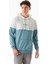 Renk Bloklu Yazı Kabartmalı Kapüşonlu Sweatshirt 1