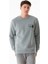 3 Iplik Yazı Nakışlı Bisiklet Yaka Sweatshirt 3